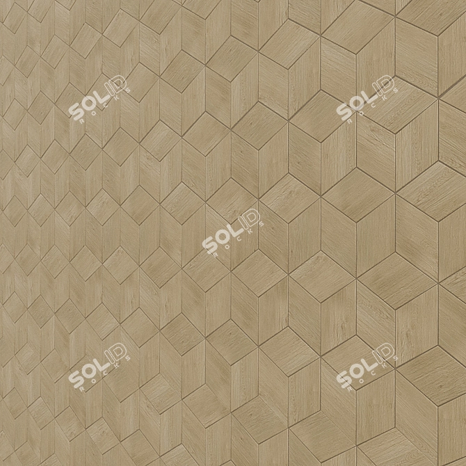 NID Mosaic Hexagon: Whisky, Light, Natural, Cashmere 3D model image 2