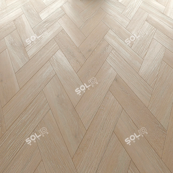 Chevron Hungarian Tree Parquet 3D model image 2