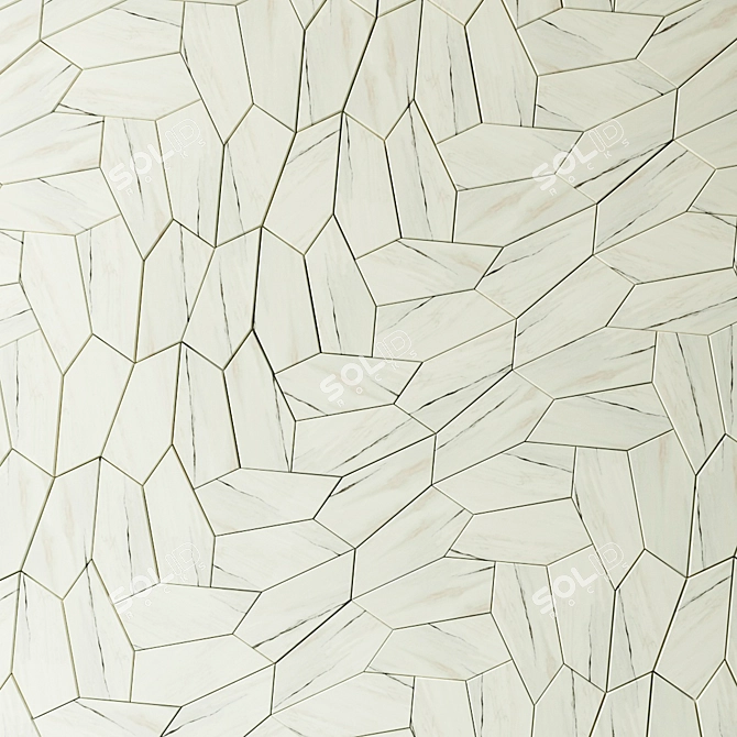 Marvel Dream Tile: Leaf Lapp Mosaic 3D model image 3
