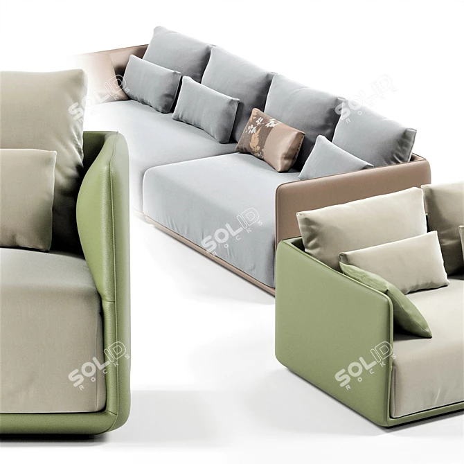 Modern and Versatile CAMERICH ELAN Sofa 3D model image 2