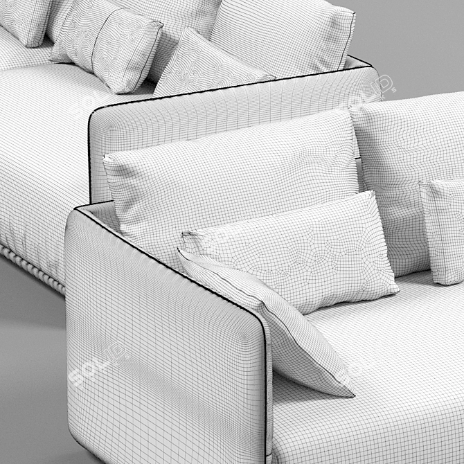 Modern and Versatile CAMERICH ELAN Sofa 3D model image 3