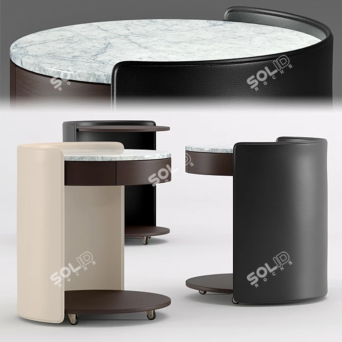 Elegant Harmon Side Table 3D model image 1