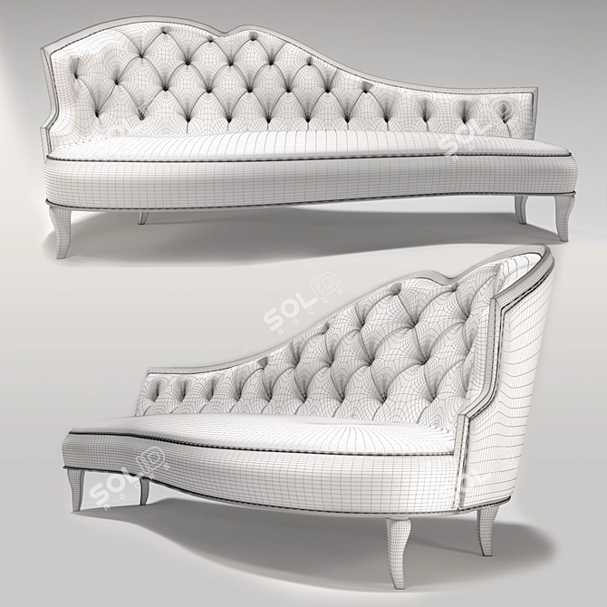 Elegant RENE Dormeuse: Stylish Comfort 3D model image 2