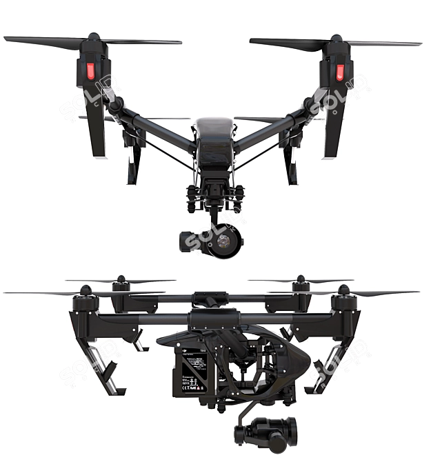 Advanced Aerial Filming: DJI Inspire 1 PRO 3D model image 2