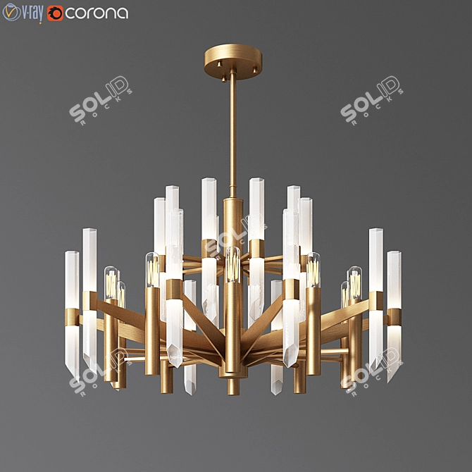 Nordic Brilliance Crystal Chandelier 3D model image 1