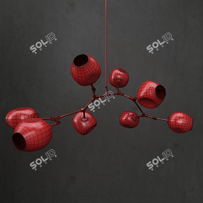 Title: Versatile Branching Bubble Chandelier 3D model image 3