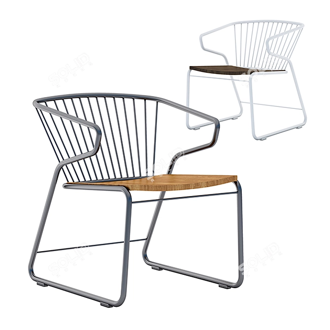 Modern Gabbia Mesh Chair 3D model image 1