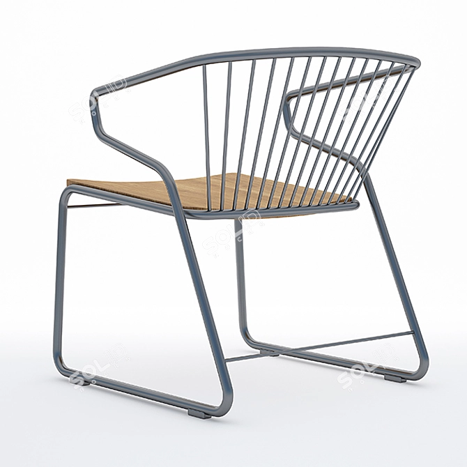 Modern Gabbia Mesh Chair 3D model image 2