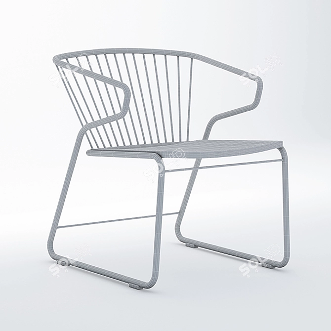 Modern Gabbia Mesh Chair 3D model image 3