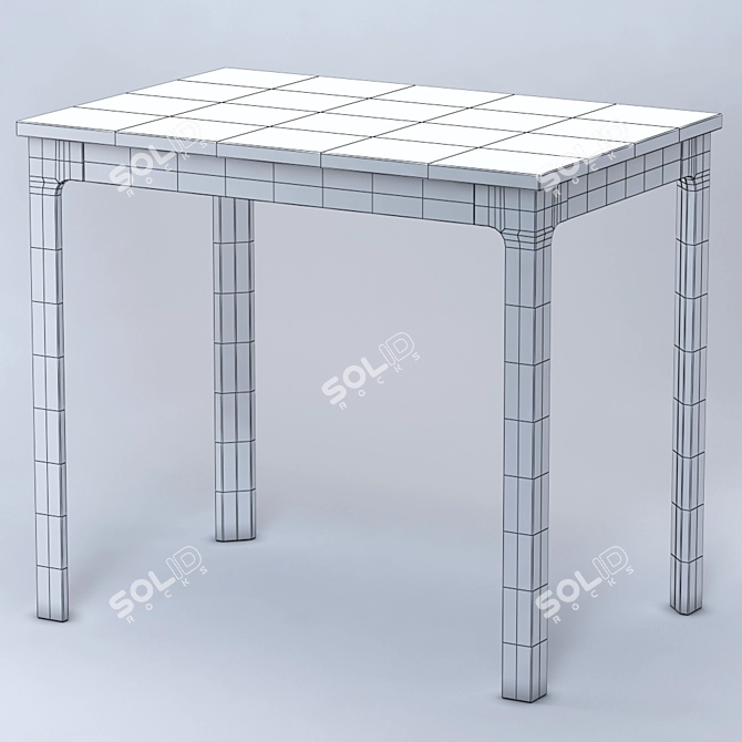 Sleek and Sturdy: IKEA EKEDALEN Bar Table 3D model image 2