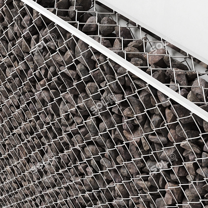 Giant Gabion Stones: Perfect for Landscaping 3D model image 2