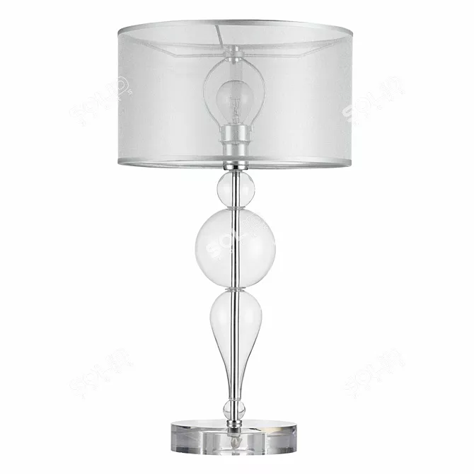 Title: Bubble Dreams Chrome Table Lamp 3D model image 1