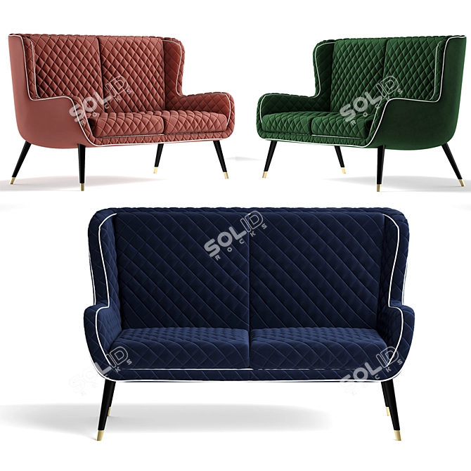 Cozy Comfort Sofa 3D model image 1