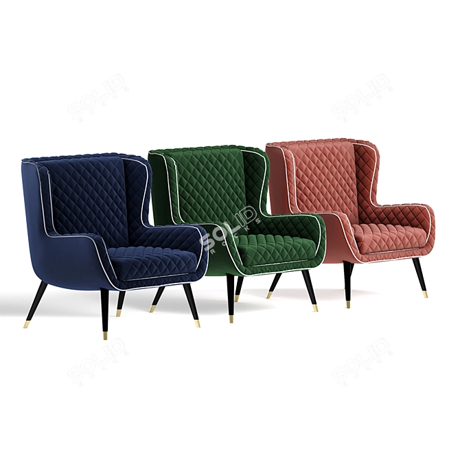 Baxter Dolly Chair: Unique Design and Comfort 3D model image 2