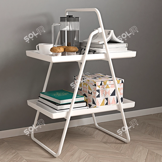 Versatile IKEA Tray Stand 3D model image 1