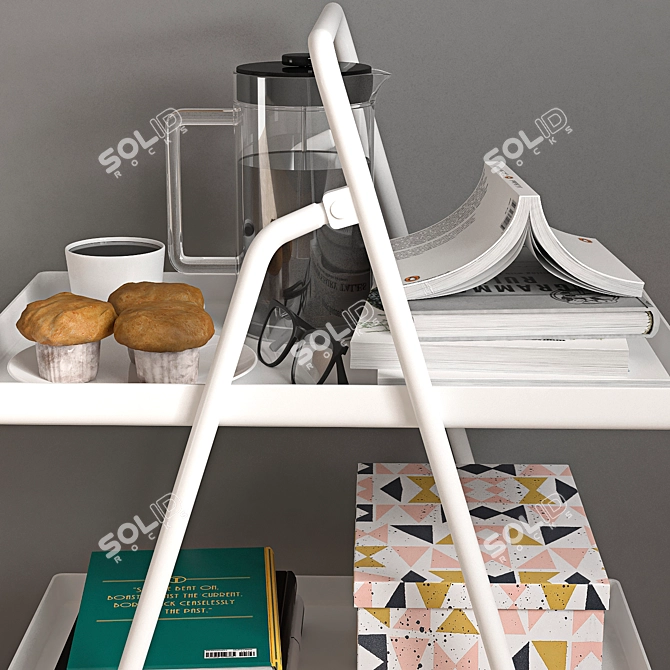 Versatile IKEA Tray Stand 3D model image 2