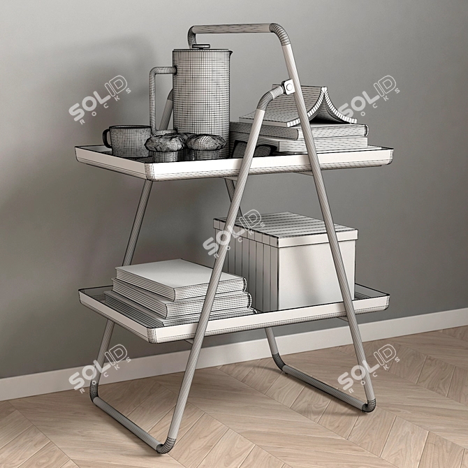 Versatile IKEA Tray Stand 3D model image 3