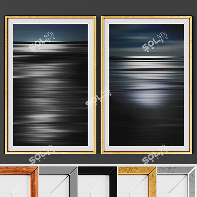 Title: Contemporary Picture Set with Frame Options 3D model image 1