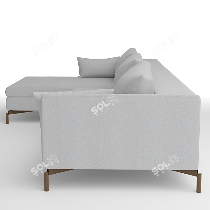 Elegant Novamobili Reef Sofa 3D model image 2