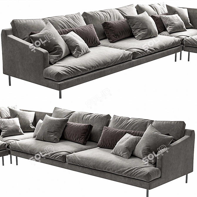Modern Poliform Bellport 3 Seater 3D model image 2