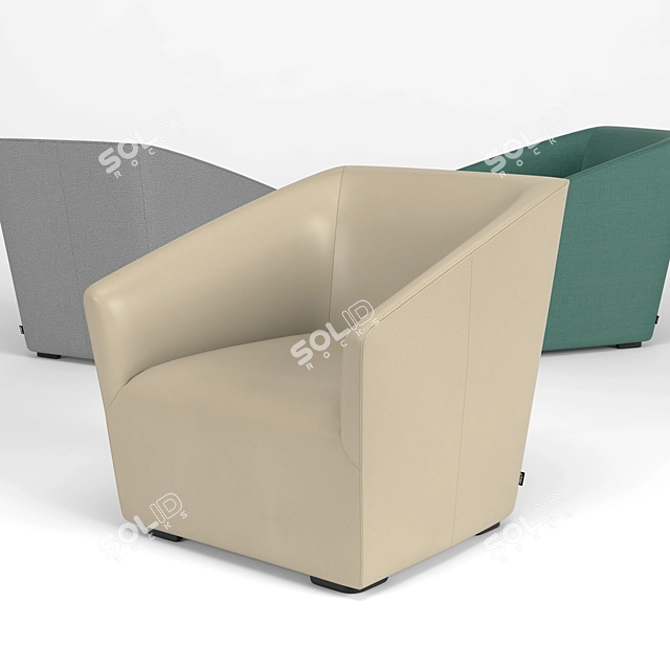 Vitra Lounge Chair: Chic & Comfy 3D model image 1