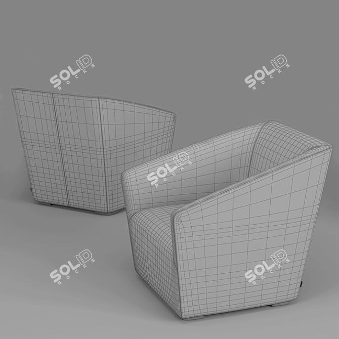 Vitra Lounge Chair: Chic & Comfy 3D model image 3