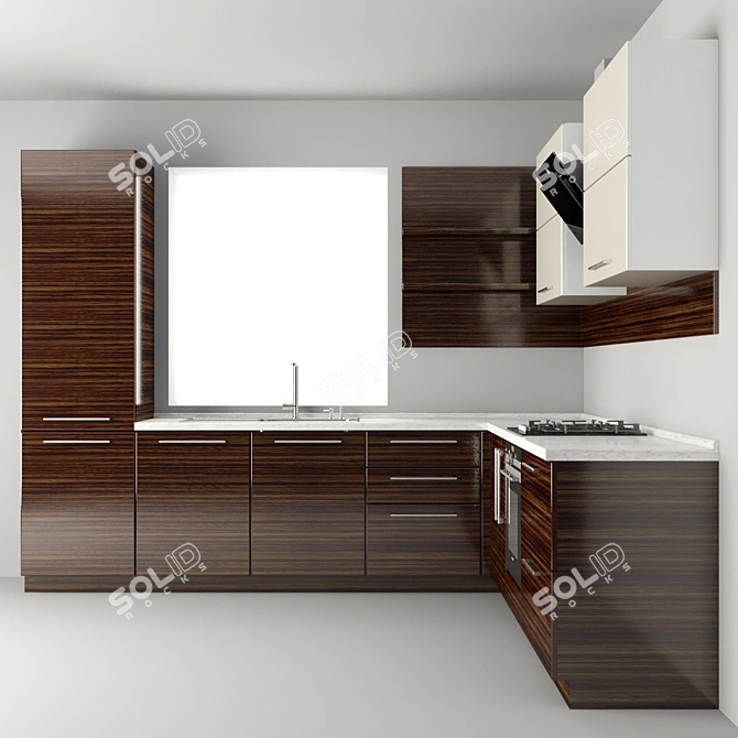 Modern SMART Kitchen Set 3D model image 2