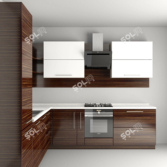 Modern SMART Kitchen Set 3D model image 3