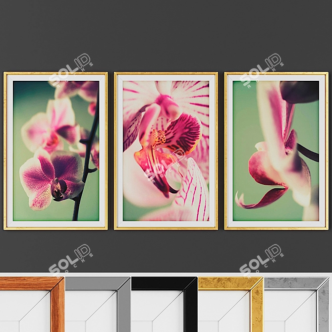 Modern 3-Piece Picture Set 3D model image 1