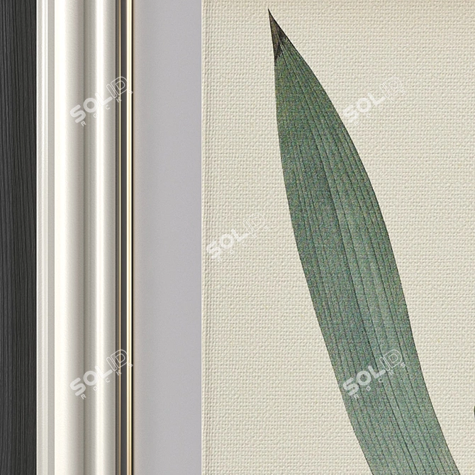 Modern Botanical Art Prints Set 3D model image 3