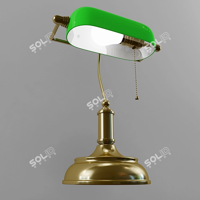 Bronze Table Lamp: Elegant Lighting Solution 3D model image 1