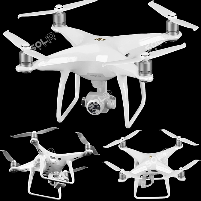 Phantom 4 Pro: Advanced Obstacle Avoidance 3D model image 1