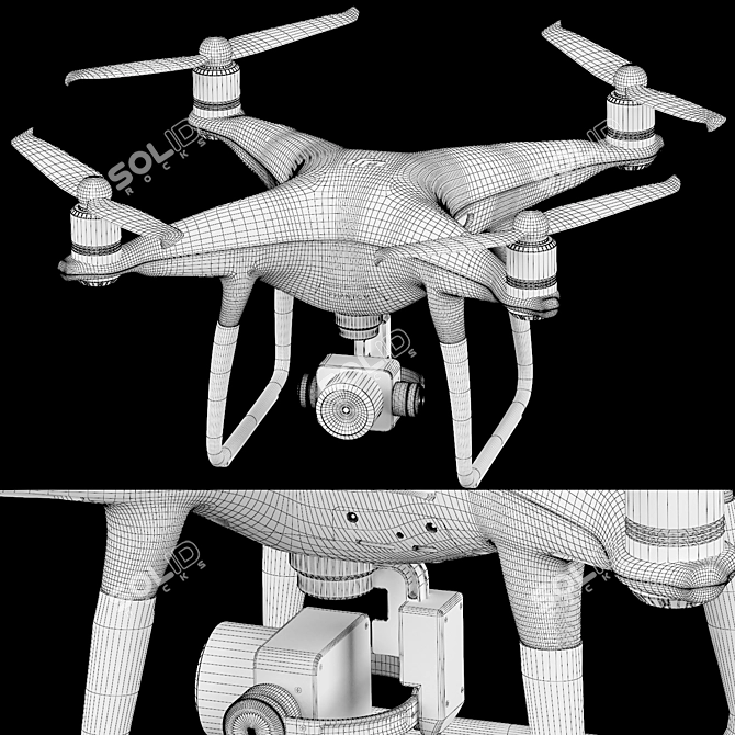 Phantom 4 Pro: Advanced Obstacle Avoidance 3D model image 3