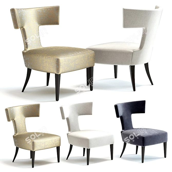 Portman Armchair: Luxurious Comfort for Any Space 3D model image 1