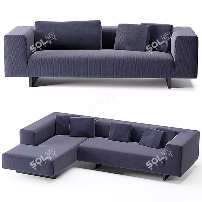 Modern Minimalist Atollo Next Sofa 3D model image 1