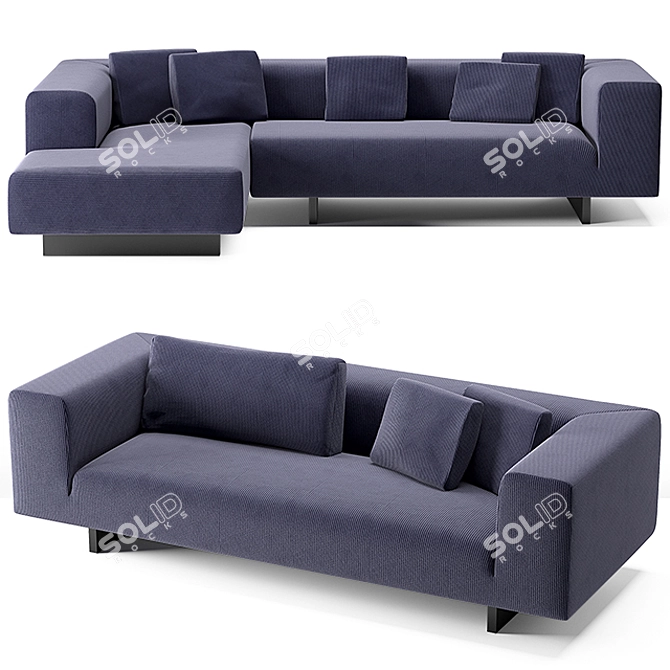 Modern Minimalist Atollo Next Sofa 3D model image 2