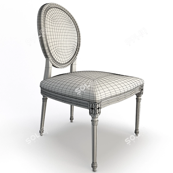 Elegant Baroque Chairs Collection 3D model image 3