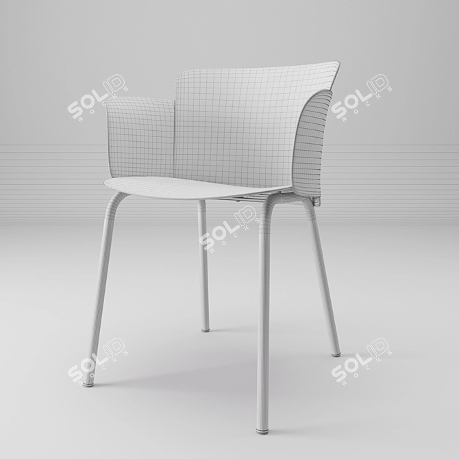 Sleek Paper Chair: Stylish Design, Multiple Colors 3D model image 3