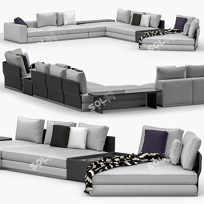 West Minotti Sofa: Unmatched Style 3D model image 1