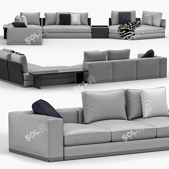 West Minotti Sofa: Unmatched Style 3D model image 2