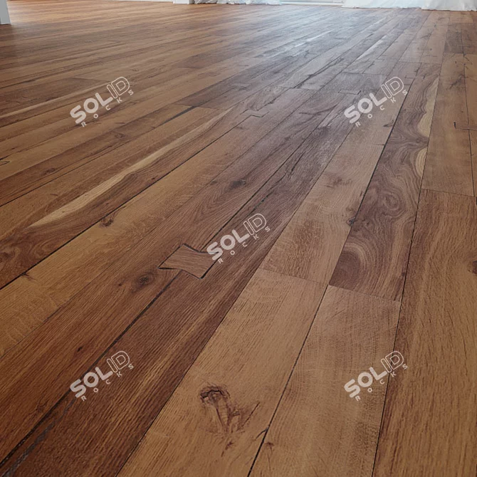 Dream Oakwood Flooring: High-Quality, Plugin-Free, Tiled Finish 3D model image 1