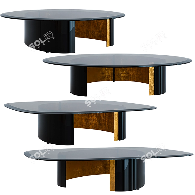 Elegant Bangle Set Tables 3D model image 2