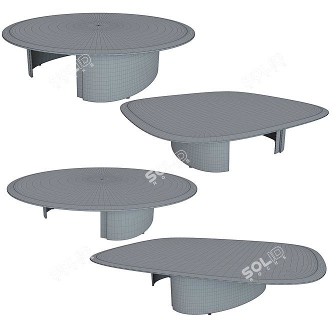 Elegant Bangle Set Tables 3D model image 3