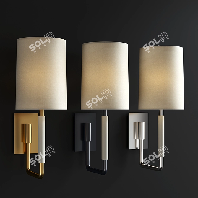 Elegant Clout Sconce Illumination 3D model image 1