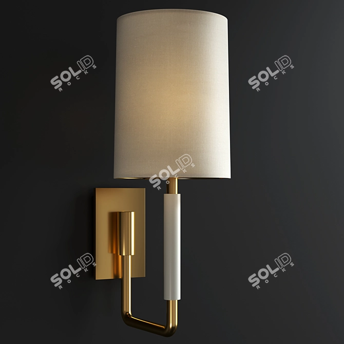 Elegant Clout Sconce Illumination 3D model image 2