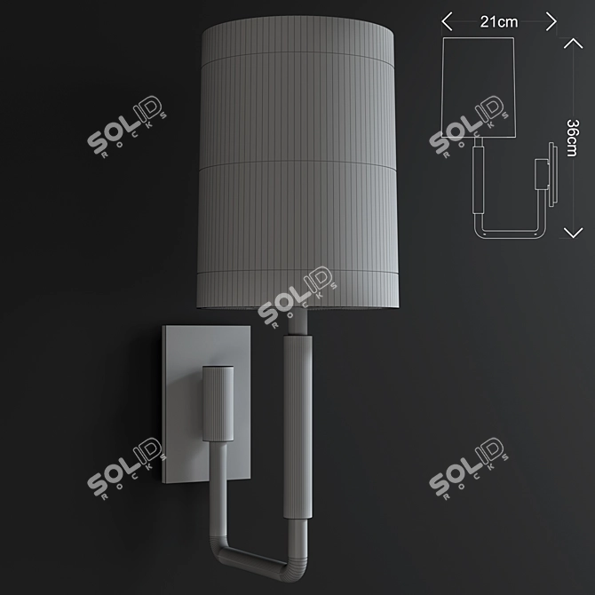 Elegant Clout Sconce Illumination 3D model image 3