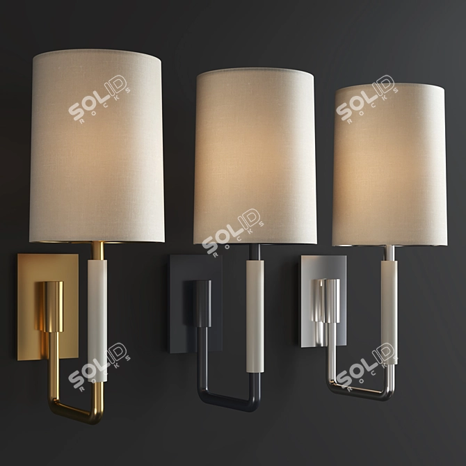 Elegant Clout Sconce Illumination 3D model image 4