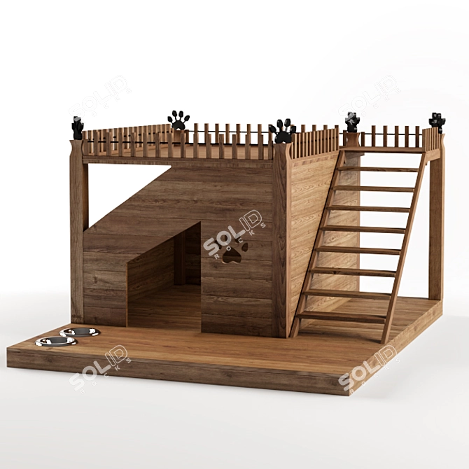 Spacious Doghouse | 1110x1350x800 mm 3D model image 1