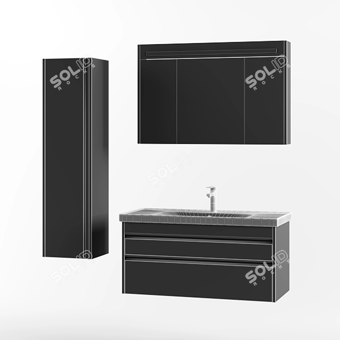Espero Bathroom Furniture: Compact, Stylish, and Functional 3D model image 3