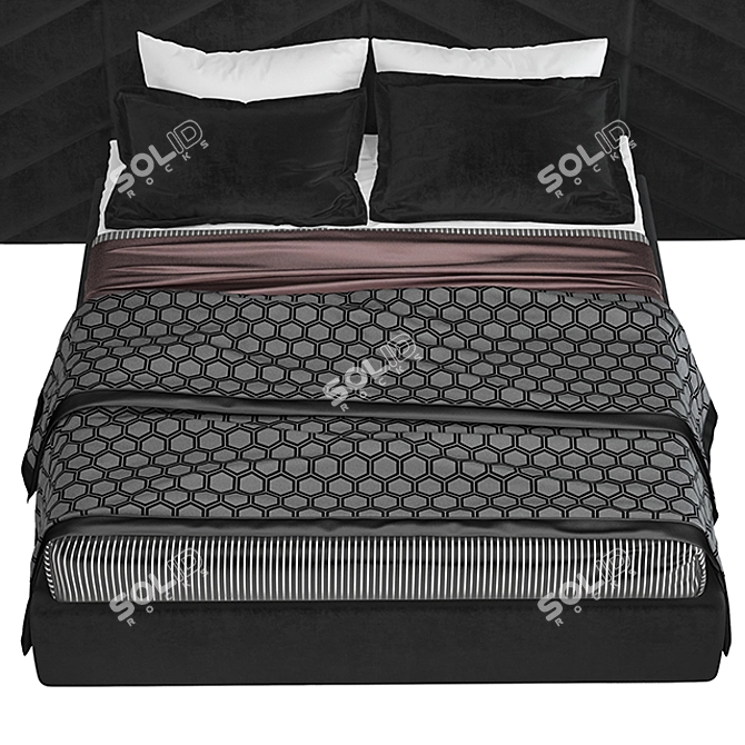Opulent Dream: Elegant Luxury Bed 3D model image 2